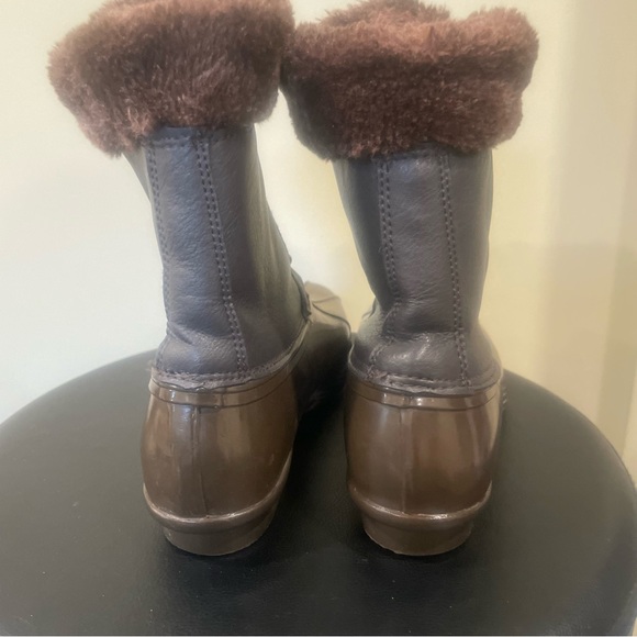 WINTER SNOW WATERPROOF BOOTS Electric Karma Women Boots Brown Rubber Ankle US 10 - Picture 4 of 8